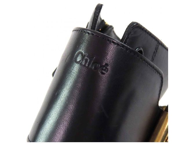 Chloé Leder Stiefeletten Chloe CODDINGTON Schwarz - Ansicht 9