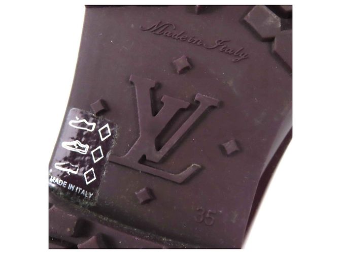 Gummiregenstiefel Monogram Louis Vuitton Braun Bordeaux - Ansicht 11