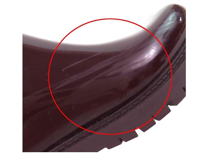 Gummiregenstiefel Monogram Louis Vuitton Braun Bordeaux - Ansicht 12