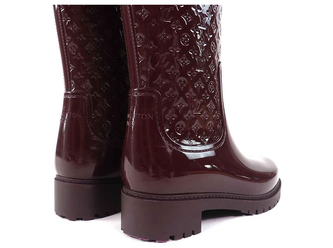 Gummiregenstiefel Monogram Louis Vuitton Braun Bordeaux - Ansicht 7