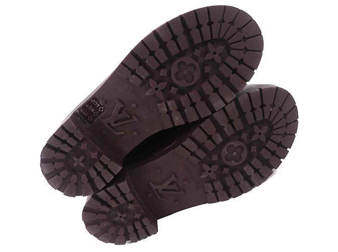 Gummiregenstiefel Monogram Louis Vuitton Braun Bordeaux - Ansicht 8