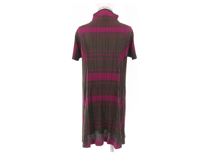 Issey Miyake FALTEN BITTE Einteiler Kleid Braun - Ansicht 3