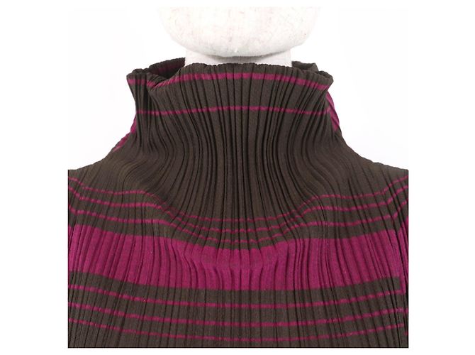 Issey Miyake FALTEN BITTE Einteiler Kleid Braun - Ansicht 4