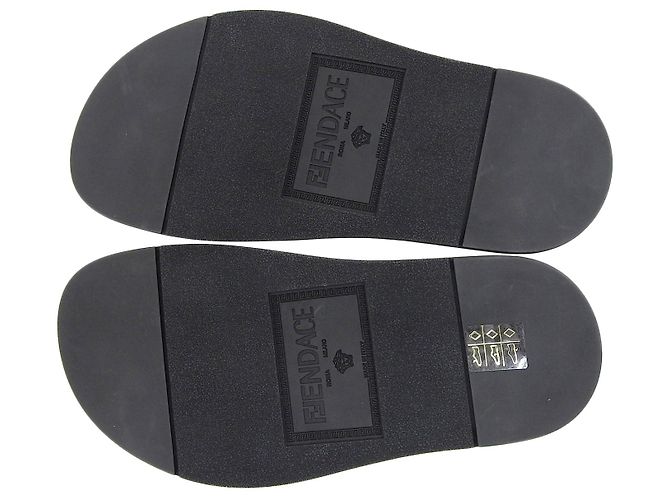 Fendi FENDACE Gummisandalen Schwarz - Ansicht 6