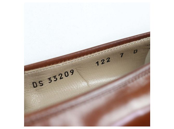 Mocassini in pelle BABS Double Gancini di Salvatore Ferragamo Marrone Bronzo - vista 8