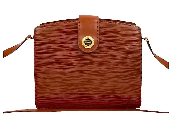 Borsa a Spalla Louis Vuitton Capucines in Pelle Epi Marrone - vista 2