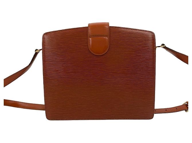 Borsa a Spalla Louis Vuitton Capucines in Pelle Epi Marrone - vista 4