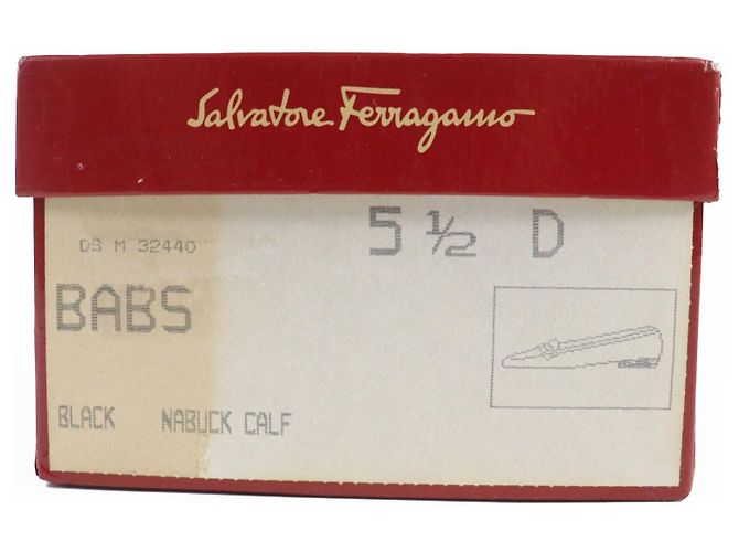 Pumps BABS in nubuck di Salvatore Ferragamo Nero - vista 10