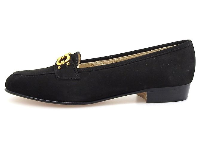 Pumps BABS in nubuck di Salvatore Ferragamo Nero - vista 3