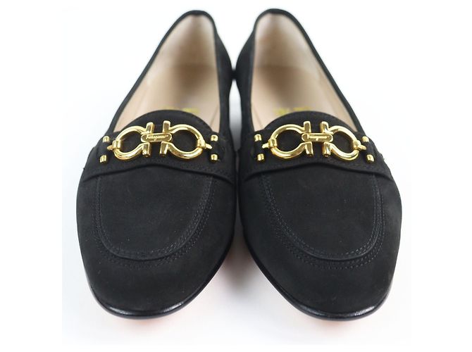 Pumps BABS in nubuck di Salvatore Ferragamo Nero - vista 4