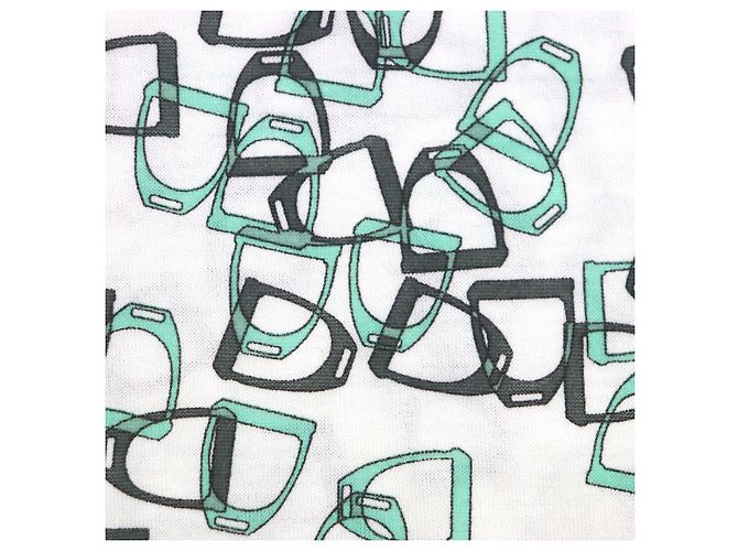 Camiseta de algodão Hermès Branco Verde - vista 4