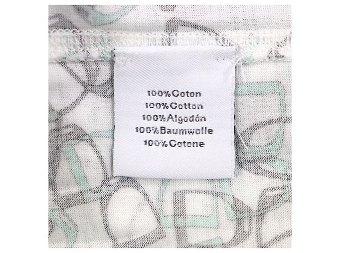 Camiseta de algodão Hermès Branco Verde - vista 6
