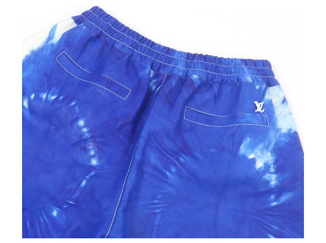 Bermuda de metal com padrão tie-dye e logo LV Amen Break da Louis Vuitton Azul - vista 4