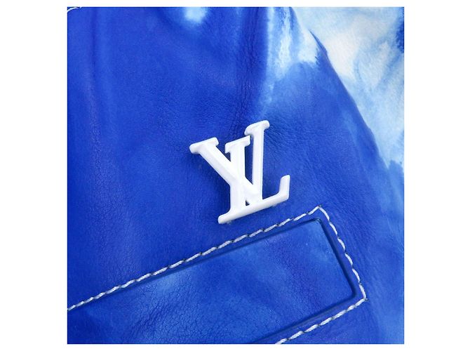 Bermuda de metal com padrão tie-dye e logo LV Amen Break da Louis Vuitton Azul - vista 5