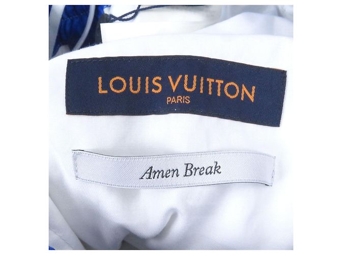 Bermuda de metal com padrão tie-dye e logo LV Amen Break da Louis Vuitton Azul - vista 6