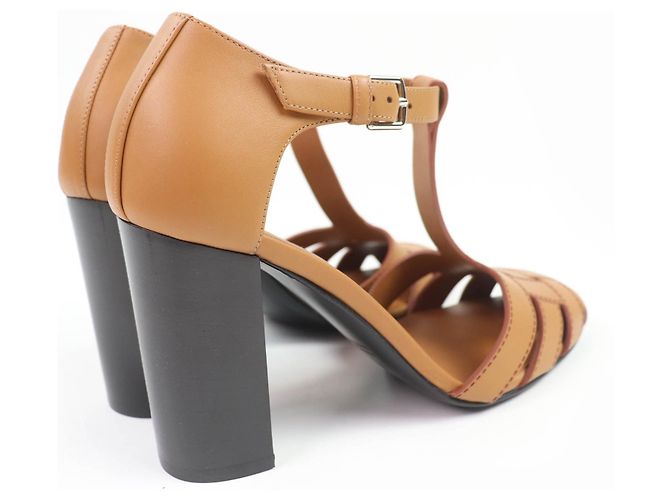 Sandali in pelle Idealista di Hermès Marrone - vista 3