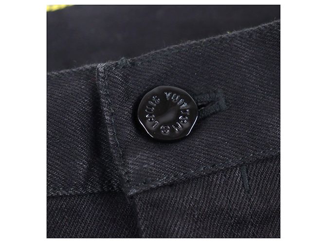 Pantaloni in denim stretch slim Louis Vuitton Nero - vista 5