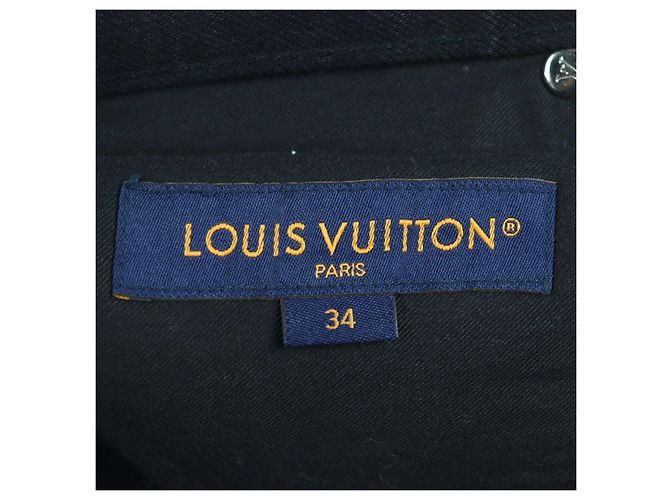 Pantaloni in denim stretch slim Louis Vuitton Nero - vista 8