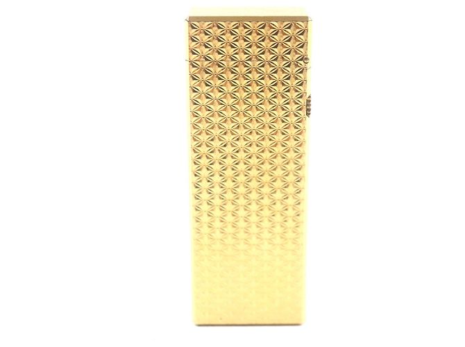 Alfred Dunhill Briquet à motif intégral Dunhill Square Doré - vue 2