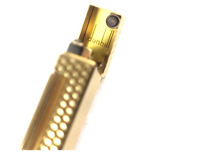 Alfred Dunhill Briquet à motif intégral Dunhill Square Doré - vue 5
