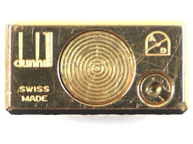 Alfred Dunhill Briquet à motif intégral Dunhill Square Doré - vue 6