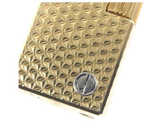 Alfred Dunhill Briquet à motif intégral Dunhill Square Doré - vue 7