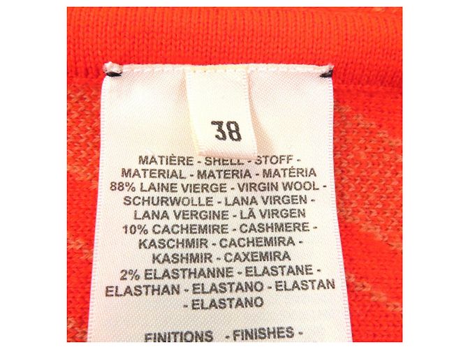 Gonna in lana reversibile con motivo H di Hermès Arancione - vista 10