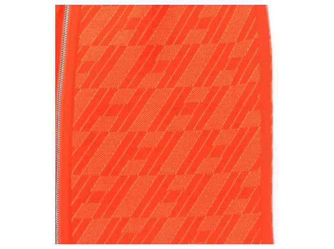 Gonna in lana reversibile con motivo H di Hermès Arancione - vista 7