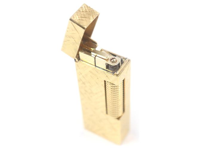 Alfred Dunhill Briquet carré Dunhill Crosscut Doré - vue 3