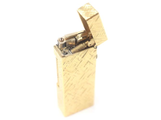 Alfred Dunhill Briquet carré Dunhill Crosscut Doré - vue 4