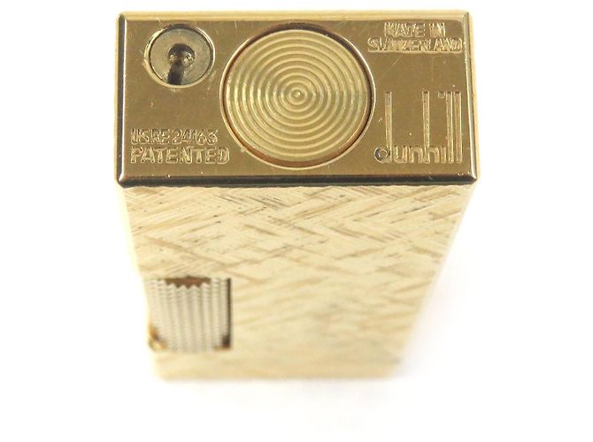 Alfred Dunhill Briquet carré Dunhill Crosscut Doré - vue 5