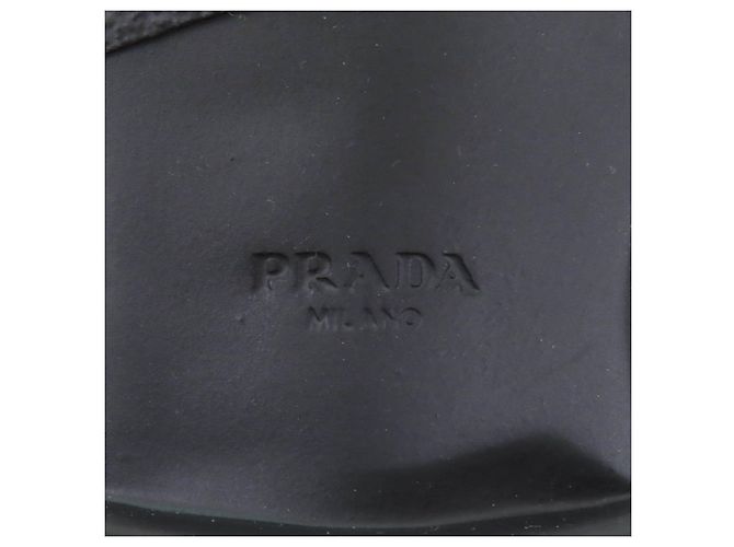 Botas de cuero cepillado con logo triangular de Re-Nylon de Prada Negro - Ansicht 13