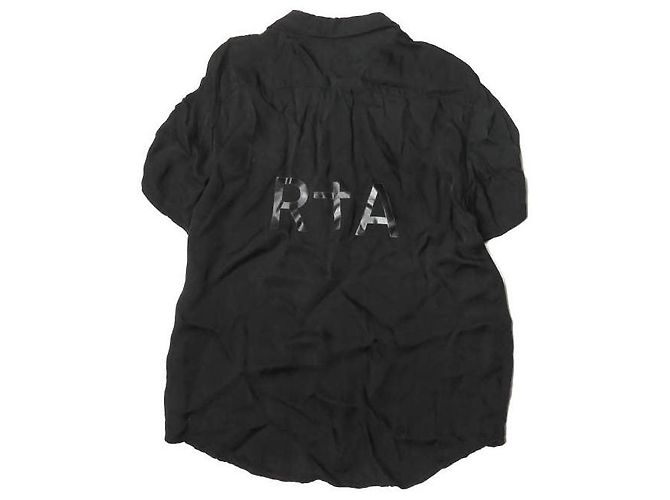 Autre Marque Camicia a maniche corte in rayon RtA Nero - vista 2