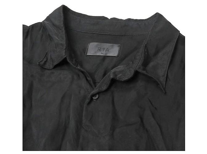 Autre Marque Camicia a maniche corte in rayon RtA Nero - vista 4