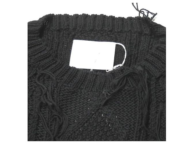 Autre Marque Bukht Fischerpullover aus Tangis Baumwollstrick Schwarz - Ansicht 6