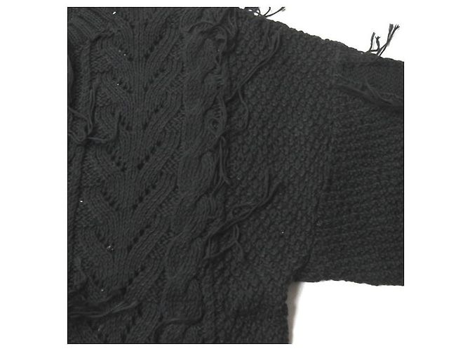 Autre Marque Bukht Fischerpullover aus Tangis Baumwollstrick Schwarz - Ansicht 7