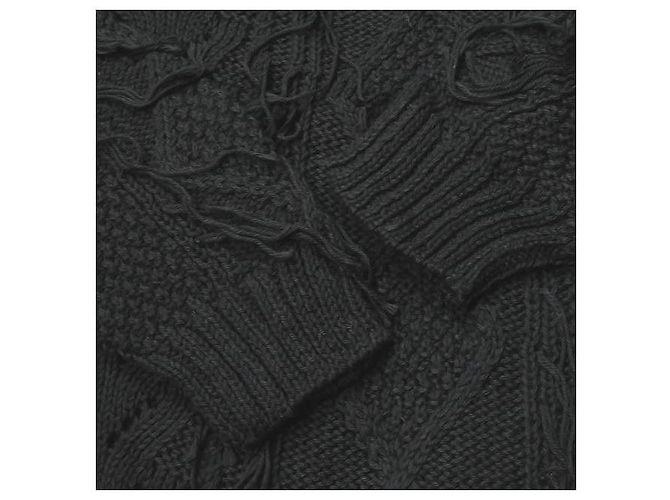 Autre Marque Bukht Fischerpullover aus Tangis Baumwollstrick Schwarz - Ansicht 8