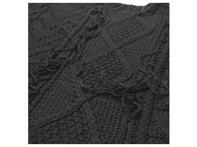 Autre Marque Bukht Fischerpullover aus Tangis Baumwollstrick Schwarz - Ansicht 9