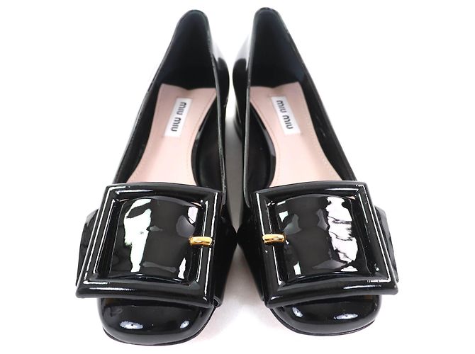Pumps aus Lackleder Miu Miu Schwarz - Ansicht 3