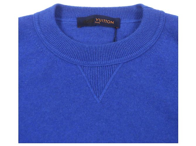 Cashmere-Pullover mit Rundhalsausschnitt Inside-out Louis Vuitton Blau - Ansicht 2