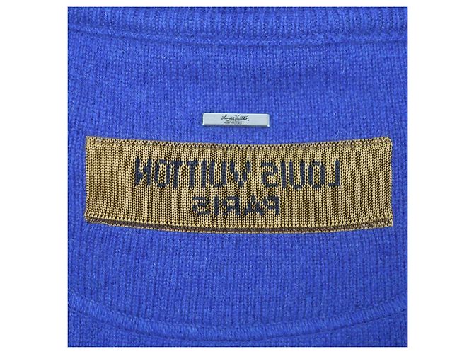 Cashmere-Pullover mit Rundhalsausschnitt Inside-out Louis Vuitton Blau - Ansicht 4