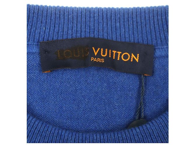 Cashmere-Pullover mit Rundhalsausschnitt Inside-out Louis Vuitton Blau - Ansicht 5