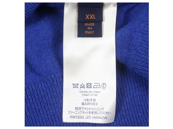 Cashmere-Pullover mit Rundhalsausschnitt Inside-out Louis Vuitton Blau - Ansicht 6