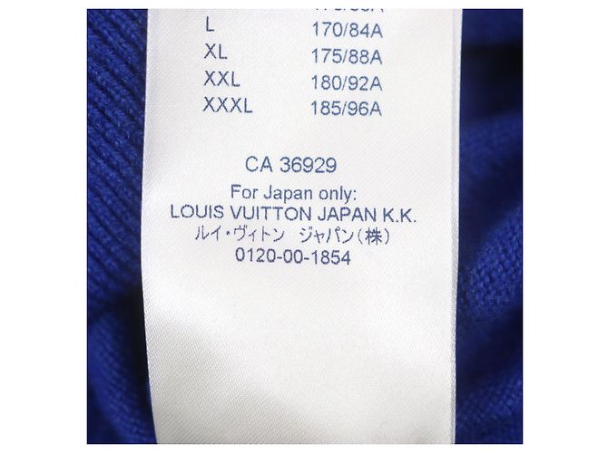 Cashmere-Pullover mit Rundhalsausschnitt Inside-out Louis Vuitton Blau - Ansicht 8