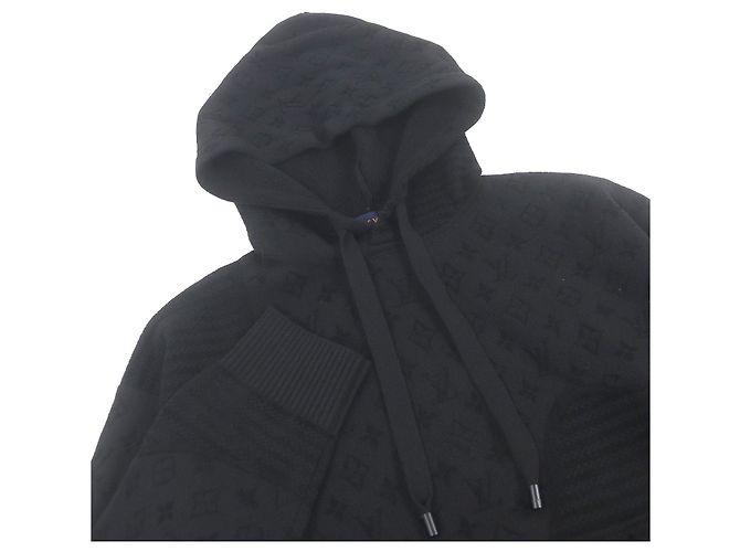 Hoodie Monogram in Lana Jacquard Grafico Louis Vuitton Nero - vista 2