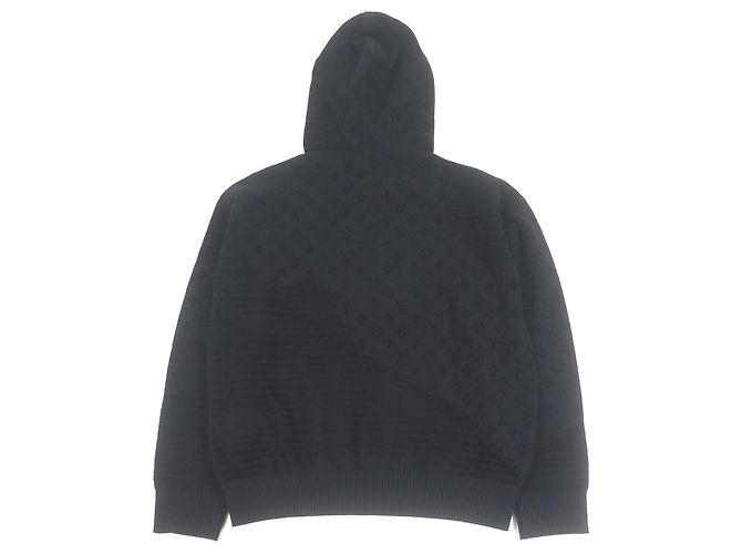 Hoodie Monogram in Lana Jacquard Grafico Louis Vuitton Nero - vista 3