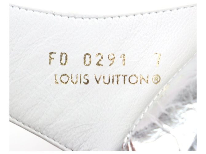 Leder-Sandalen mit Monogram Flower Gürtel und LV-Initialen von Louis Vuitton Silber - Ansicht 10