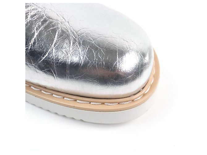Leder-Sandalen mit Monogram Flower Gürtel und LV-Initialen von Louis Vuitton Silber - Ansicht 8