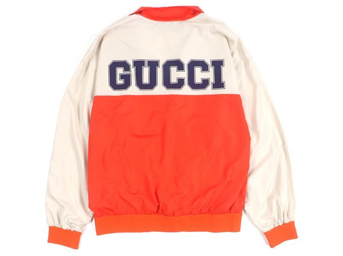 Gucci Nylonjacke Polyesterjacke Beige Orange - Ansicht 3