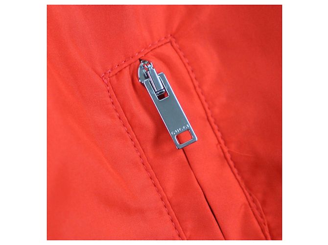 Gucci Nylonjacke Polyesterjacke Beige Orange - Ansicht 7